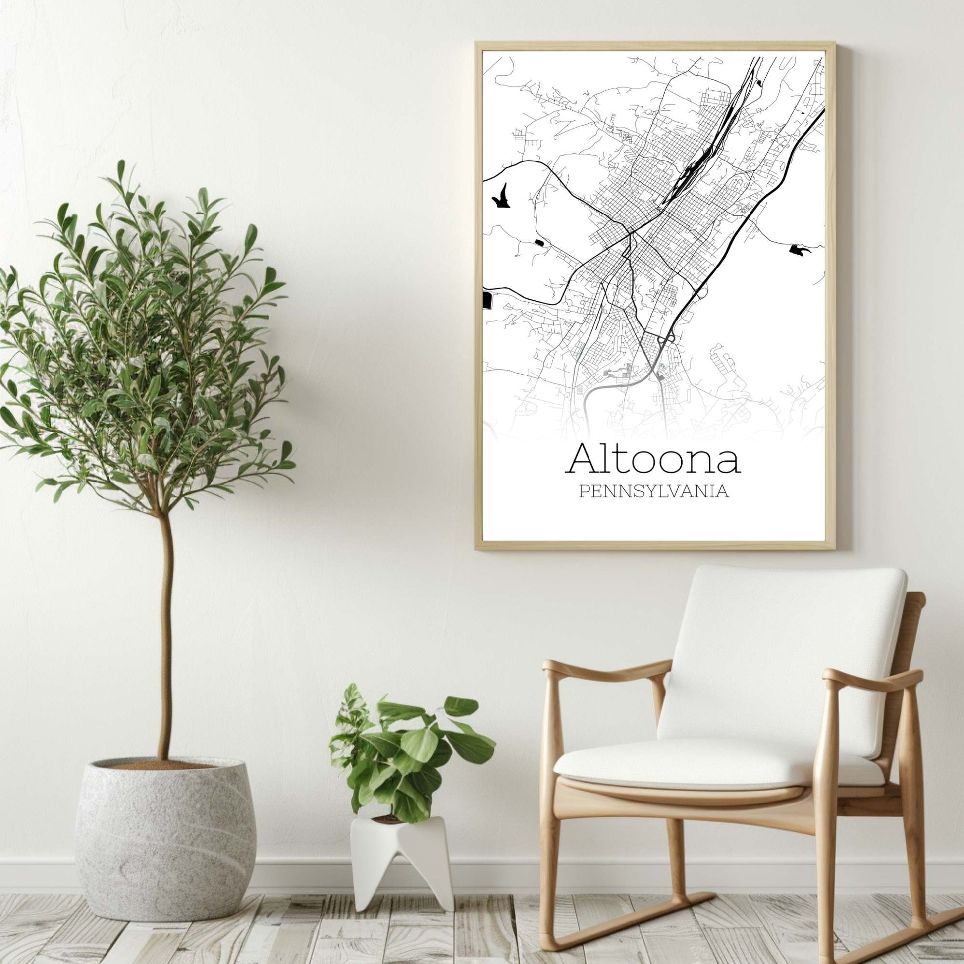 Altoona Pennsylvania City Map Poster - GroovyGrove