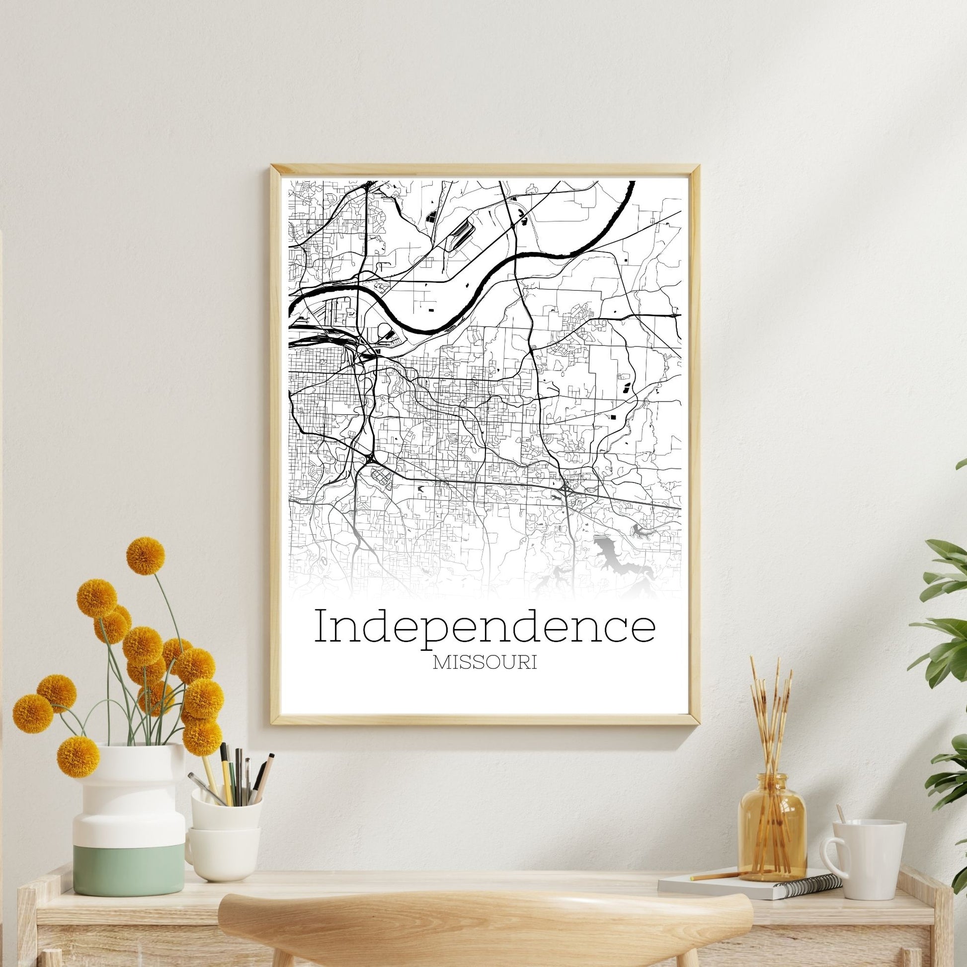 Independence Missouri City Map Poster - GroovyGrove