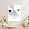 Milpitas California City Map Poster - GroovyGrove