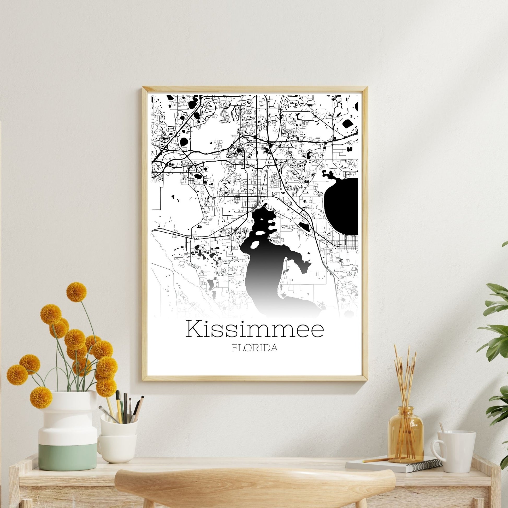 Kissimmee Florida City Map Poster - GroovyGrove