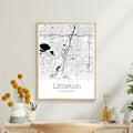 Littleton Colorado City Map Poster - GroovyGrove