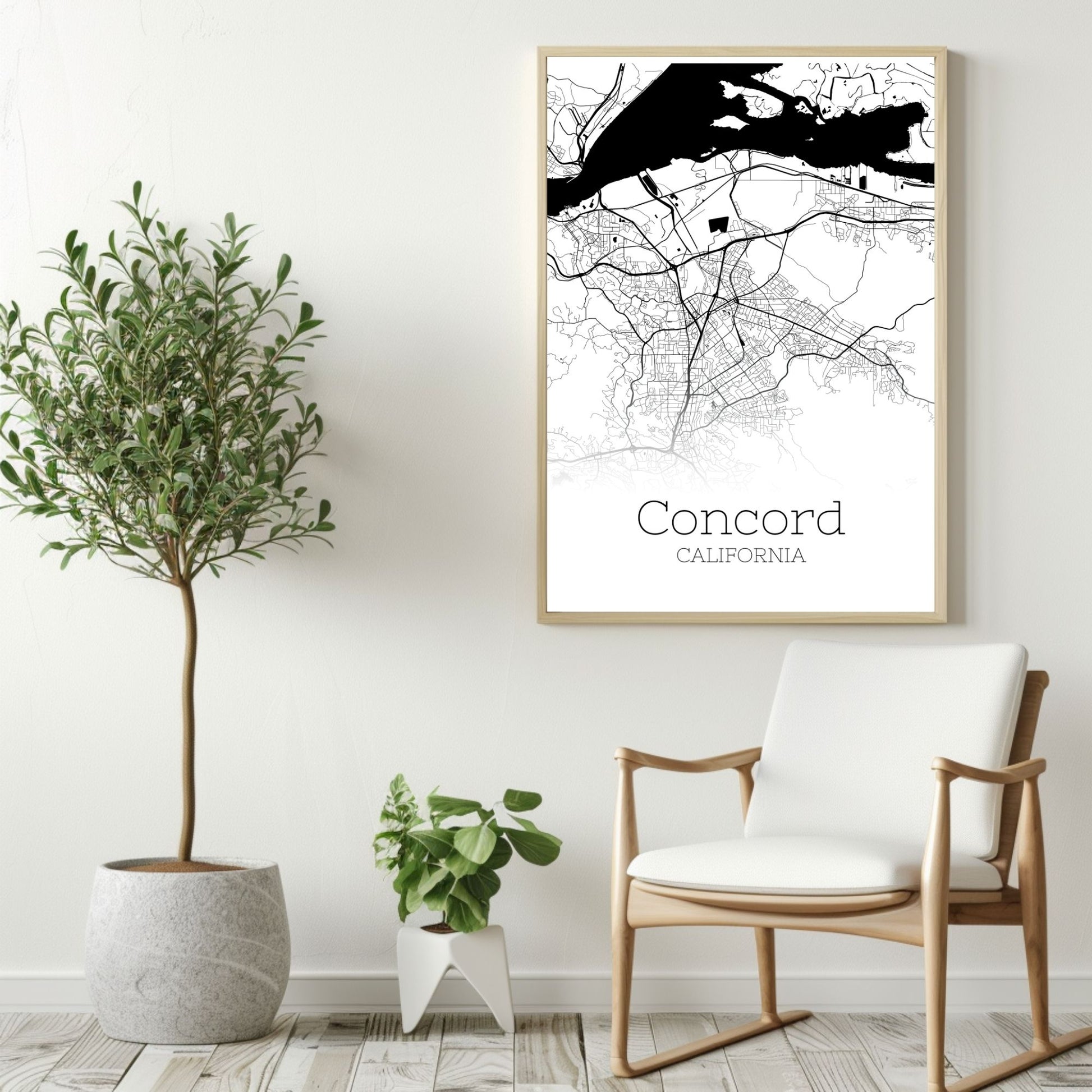 Concord California City Map Poster - GroovyGrove