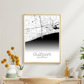 Gulfport Mississippi City Map Poster - GroovyGrove