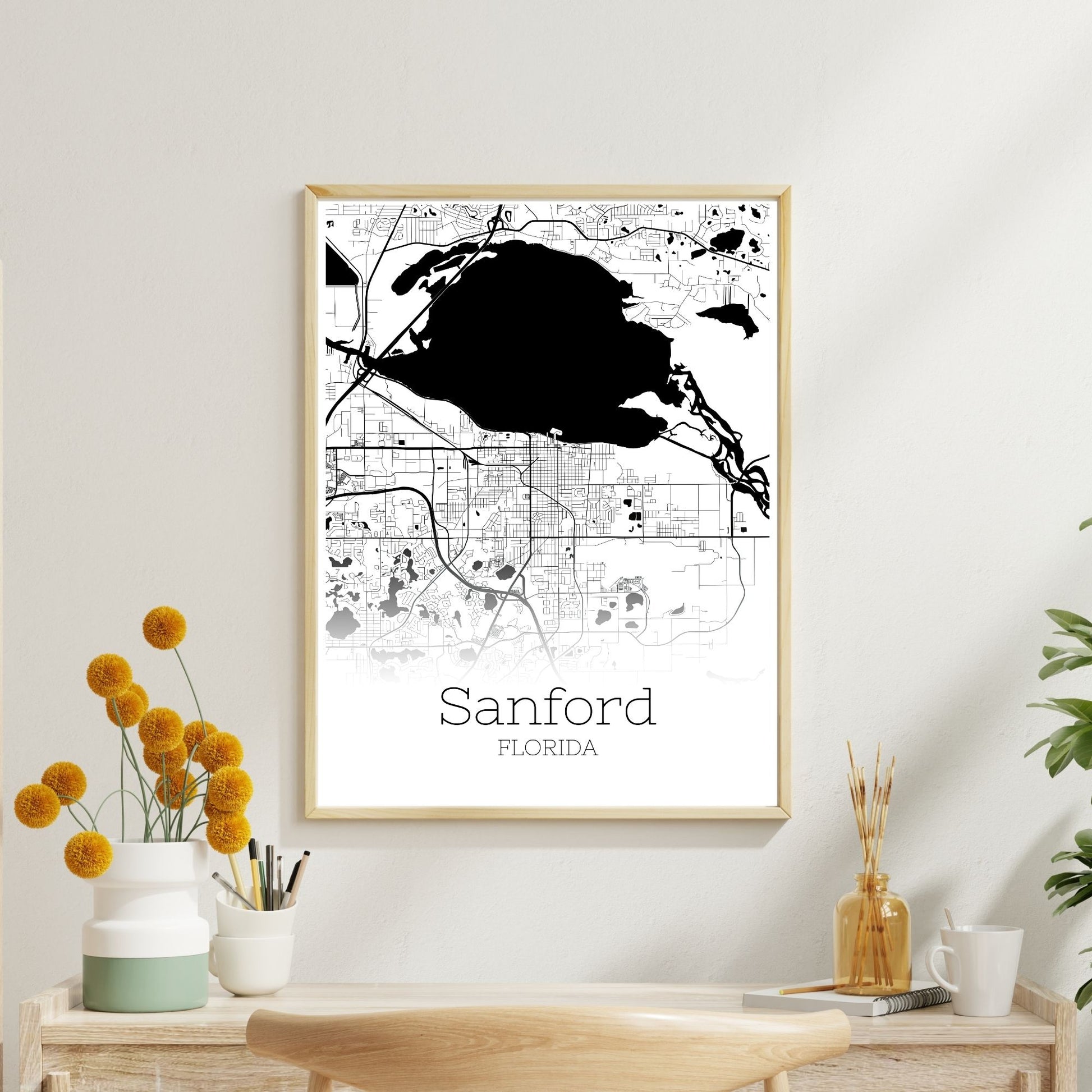 Sanford Florida City Map Poster - GroovyGrove