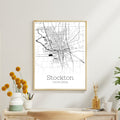 Stockton California City Map Poster - GroovyGrove