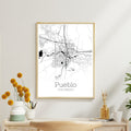 Pueblo Colorado City Map Poster - GroovyGrove