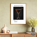 Manhattan Retro Cocktail Poster - GroovyGrove