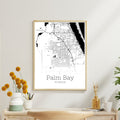 Palm Bay Florida City Map Poster - GroovyGrove