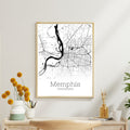 Memphis Tennessee City Map Poster - GroovyGrove