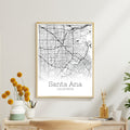 Santa Ana California City Map Poster - GroovyGrove