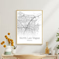 North Las Vegas Nevada City Map Poster - GroovyGrove