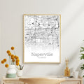 Naperville Illinois City Map Poster - GroovyGrove