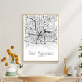 San Antonio Texas City Map Poster - GroovyGrove