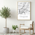 Cincinnati Ohio City Map Poster - GroovyGrove