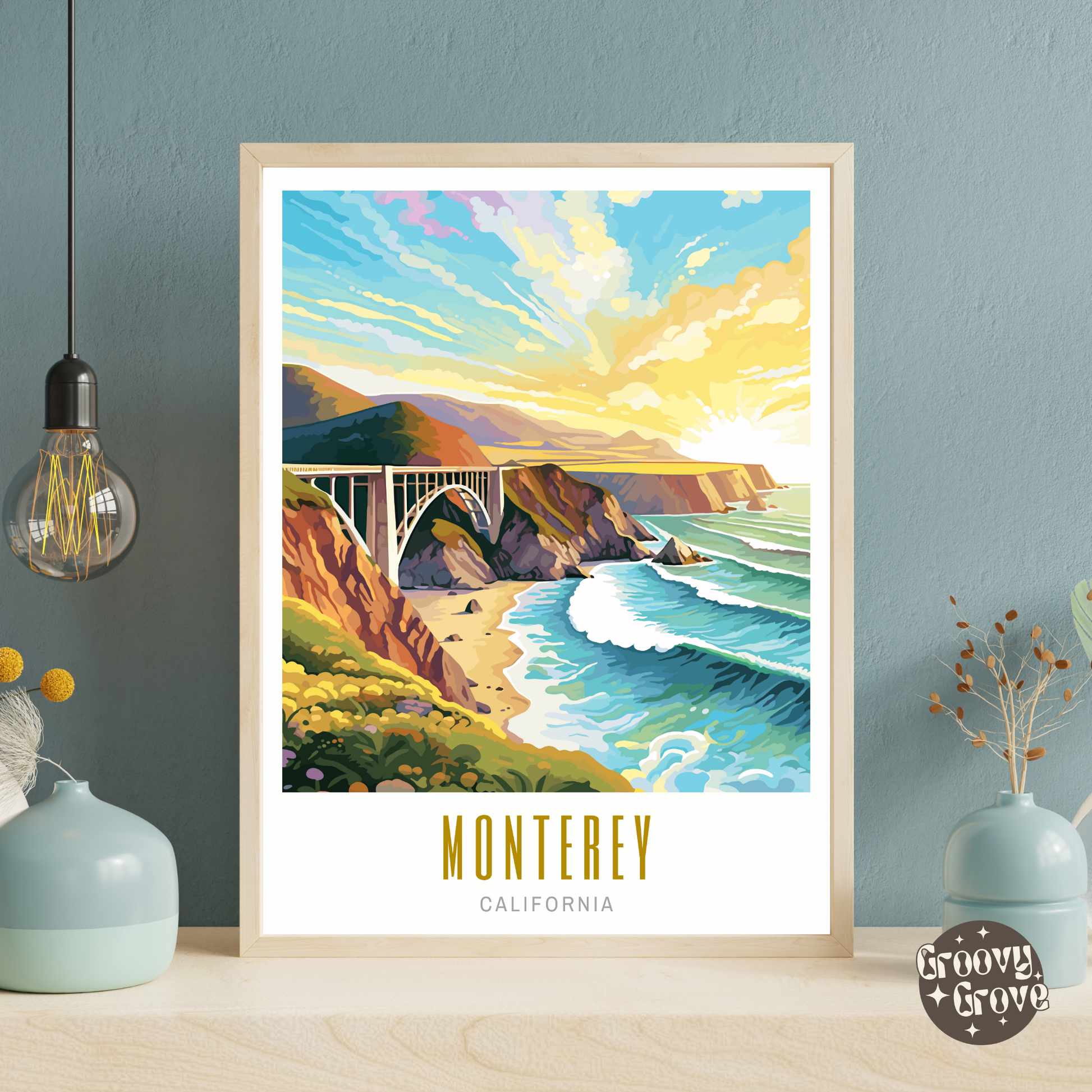 Monterey California Poster - GroovyGrove