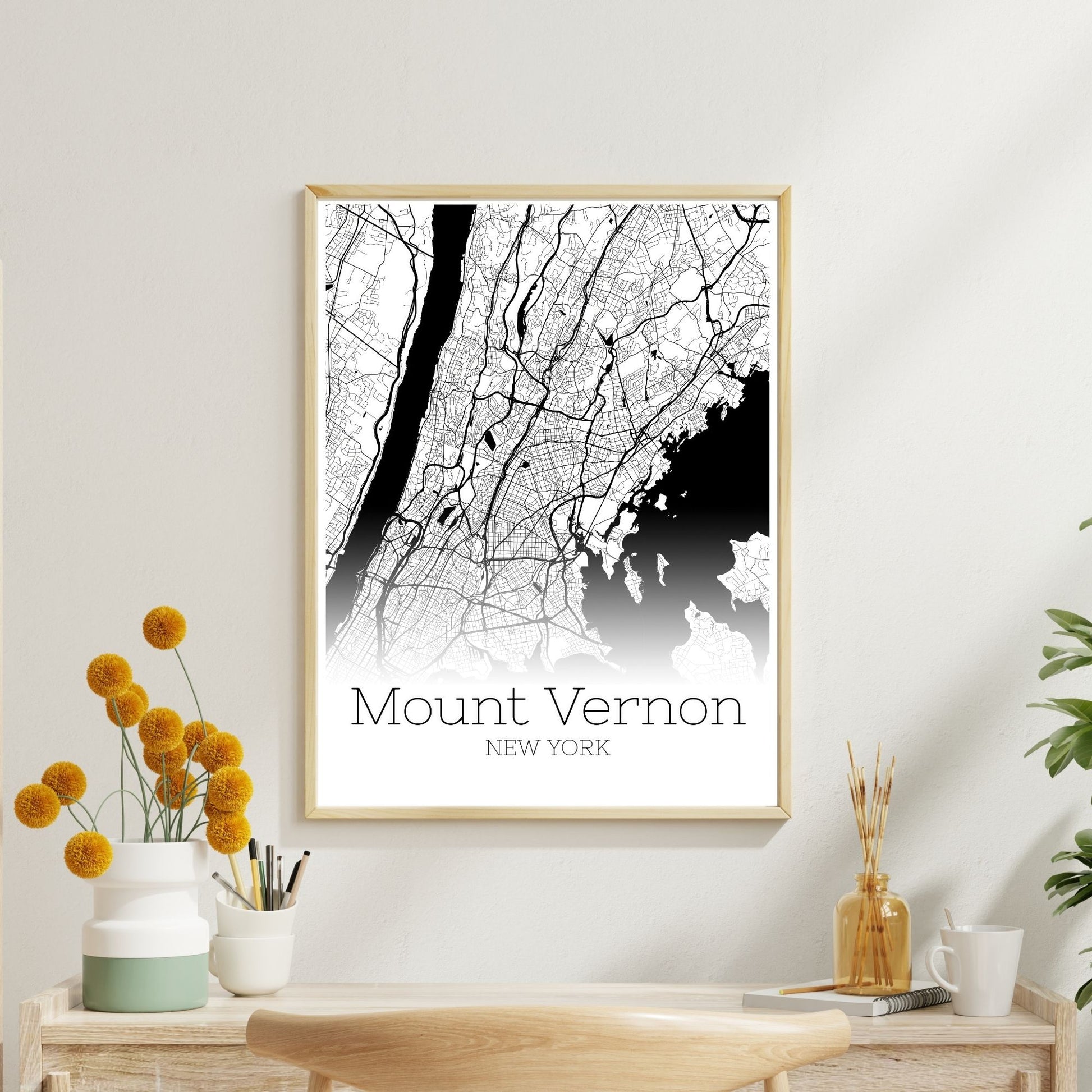 Mount Vernon New Yorks City Map Poster - GroovyGrove