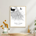 San Jose California City Map Poster - GroovyGrove