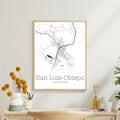 San Luis Obispo California City Map Poster - GroovyGrove