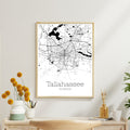 Tallahassee Florida City Map Poster - GroovyGrove