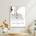 Salt lake City Utah City Map Poster - GroovyGrove