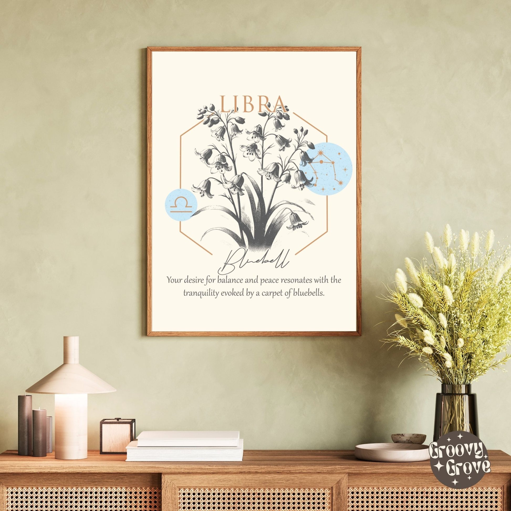 Libra Zodiac Sign Poster - GroovyGrove