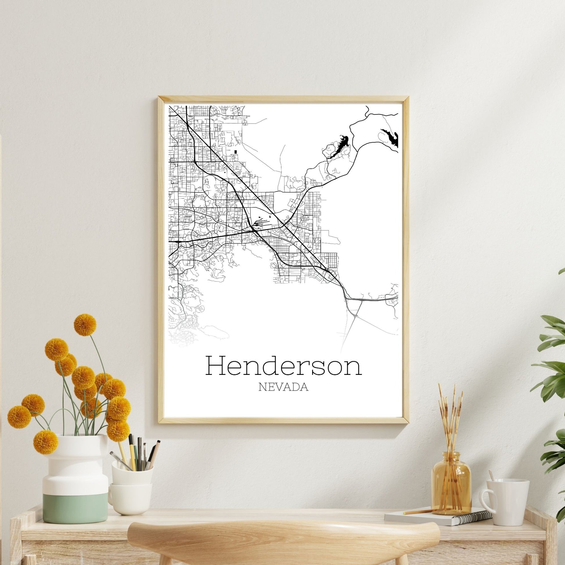 Henderson Nevada City Map Poster - GroovyGrove