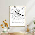 Jefferson City Missouri Map Poster - GroovyGrove