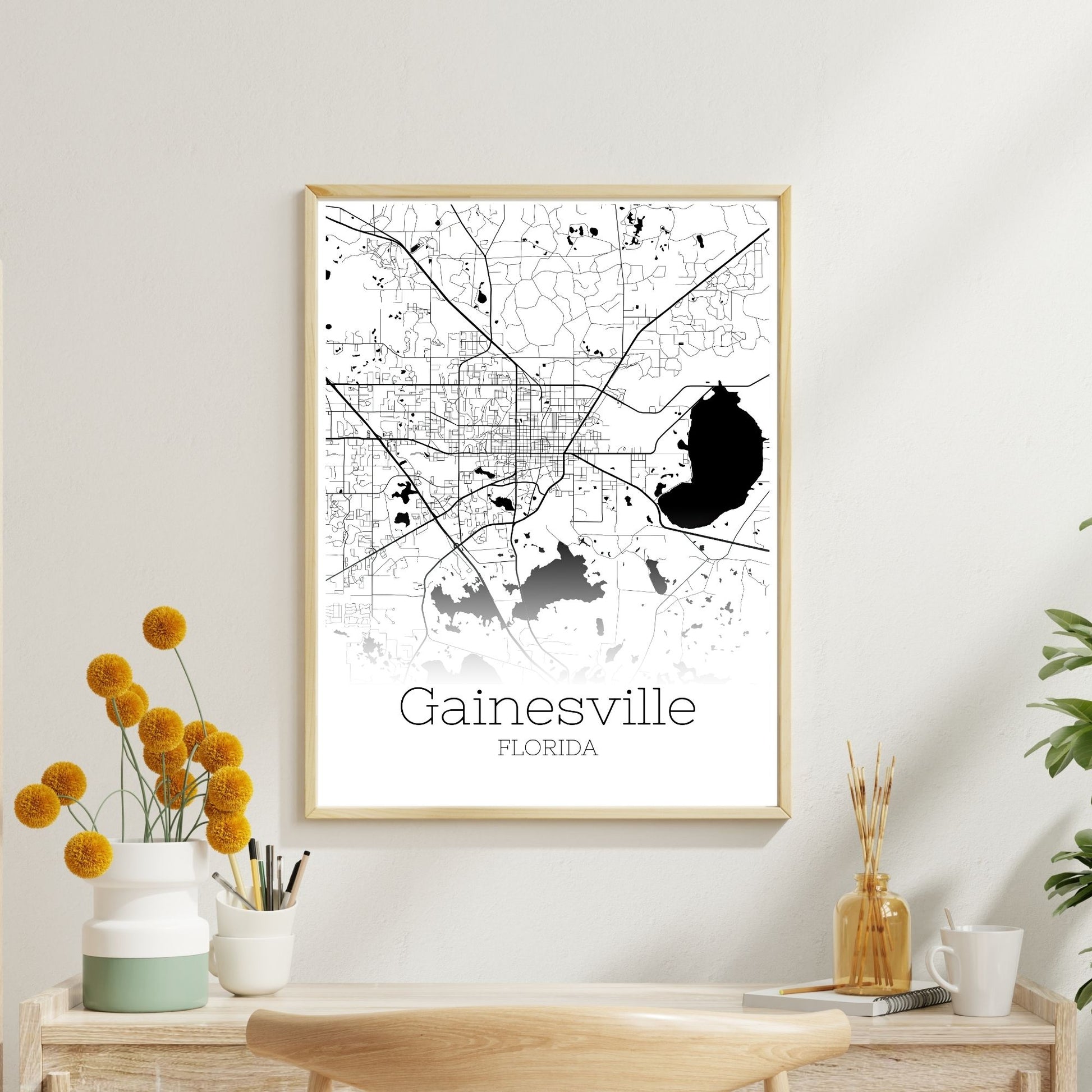 Gainesville Florida City Map Poster - GroovyGrove