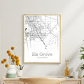 Elk Grove California City Map Poster - GroovyGrove