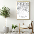 Chino Hills California City Map Poster - GroovyGrove