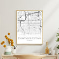 Downers Grove Illinois City Map Poster - GroovyGrove