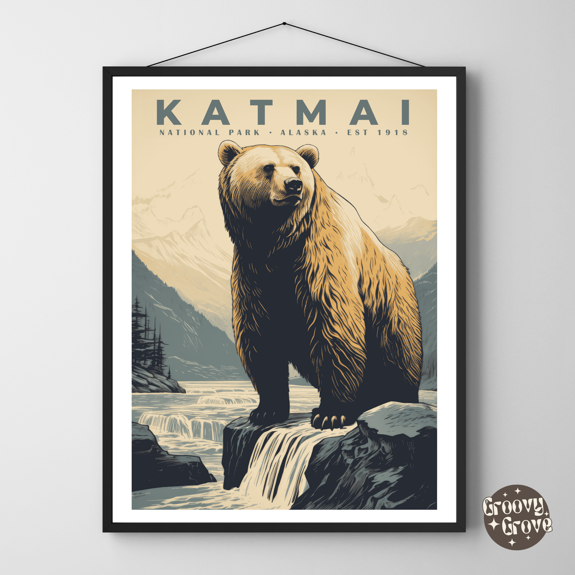 Katmai National Park Vintage Poster - GroovyGrove