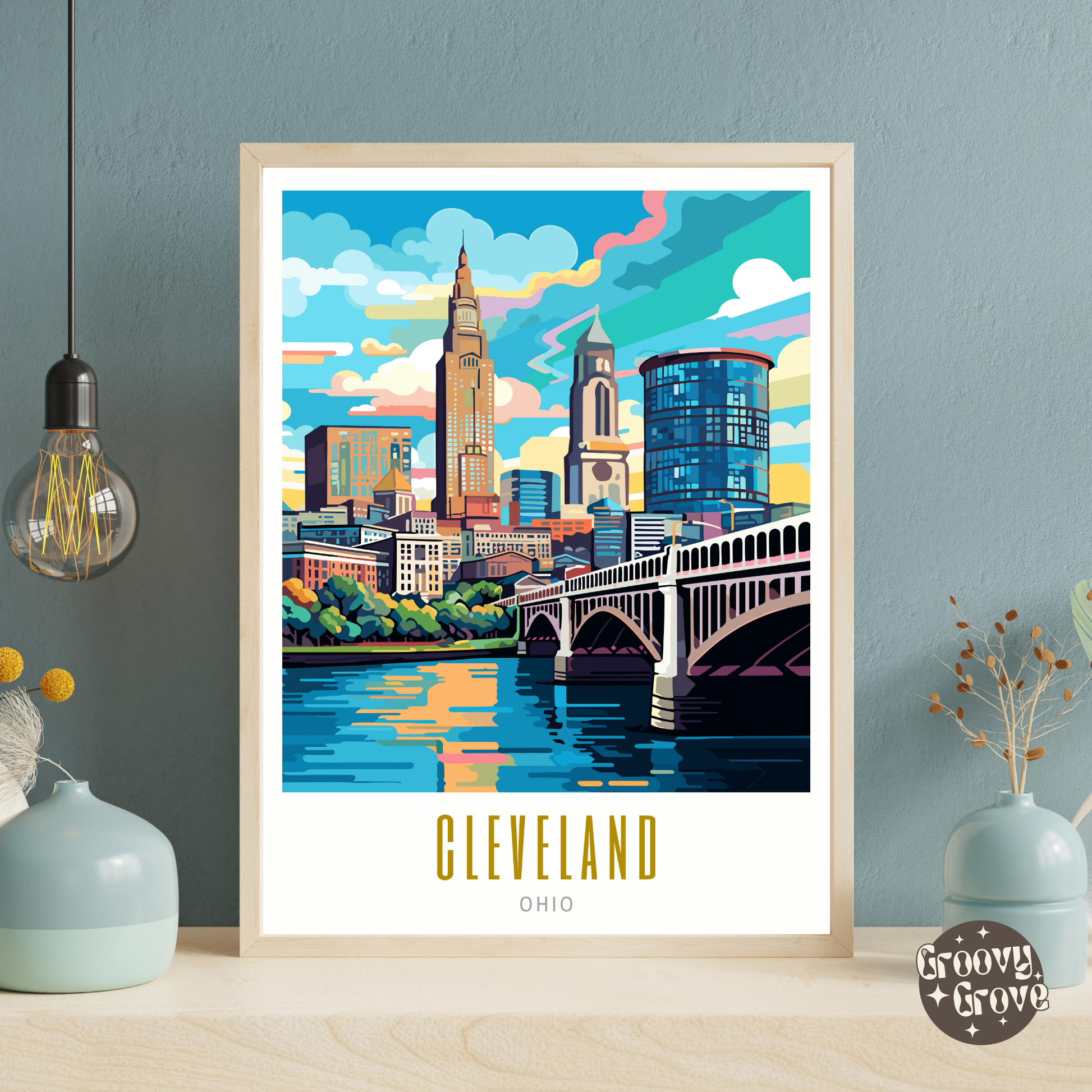 Cleveland Ohio Poster - GroovyGrove