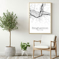 Binghamton New York City Map Poster - GroovyGrove