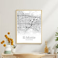 El Monte California City Map Poster - GroovyGrove