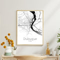 Dubuque Iowa City Map Poster - GroovyGrove