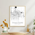 Grand Forks North Dakota City Map Poster - GroovyGrove