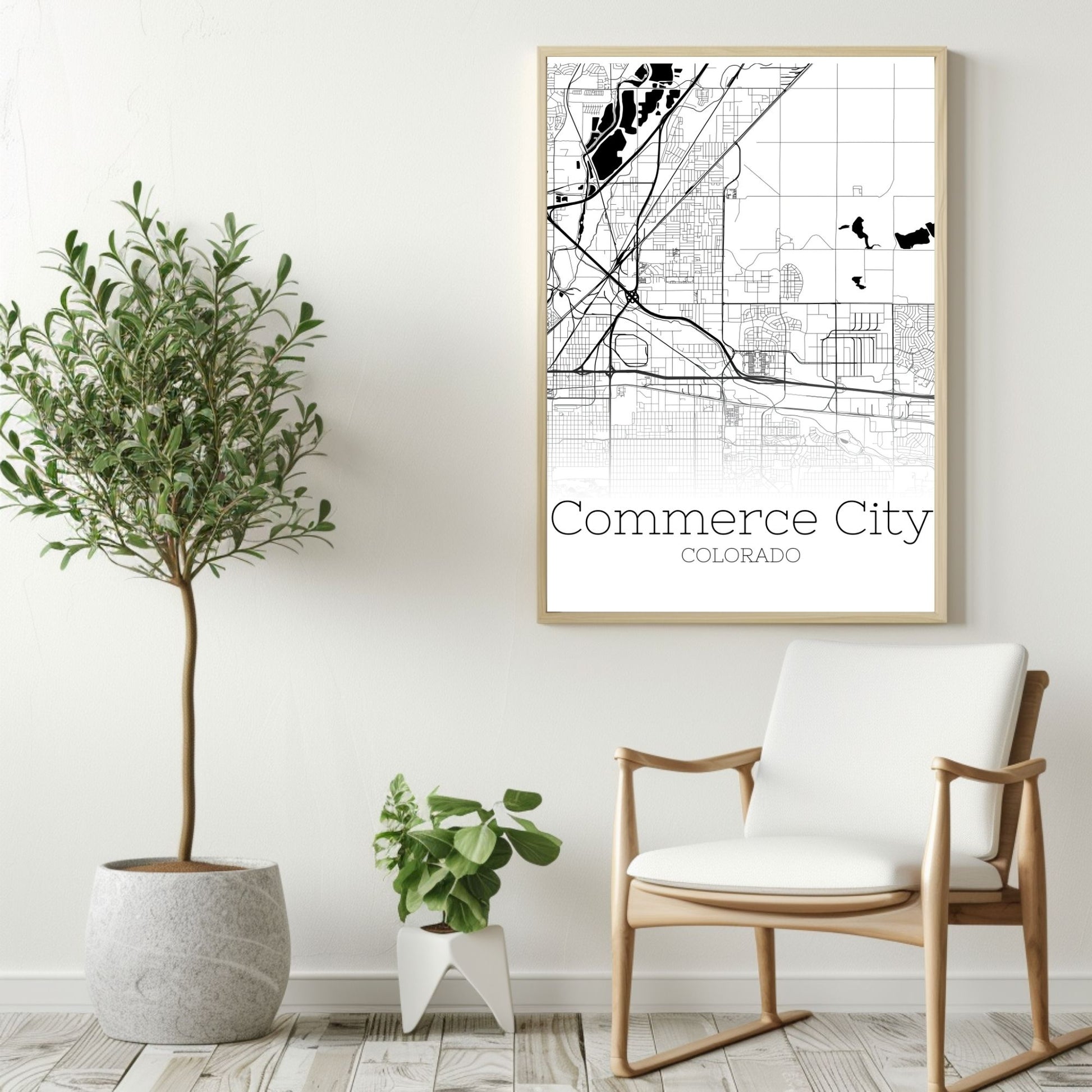 Commerce City Colorado Map Poster - GroovyGrove