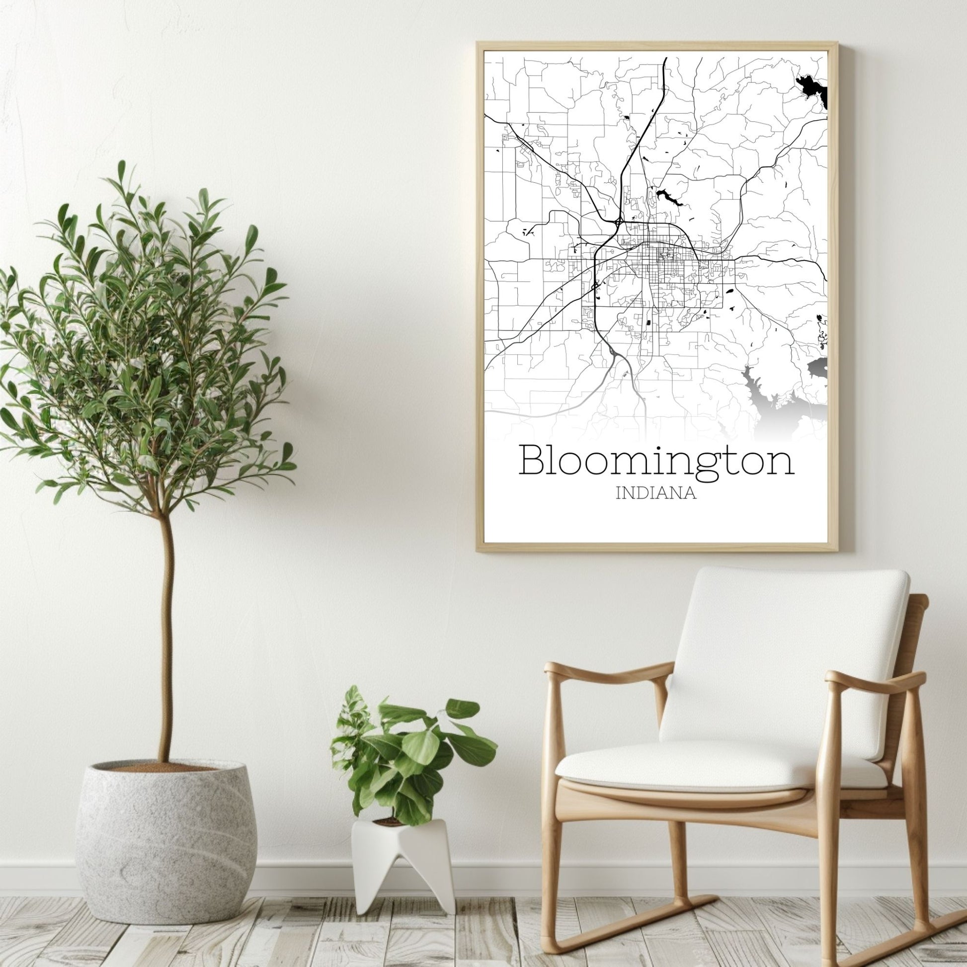 Bloomington Indiana City Map Poster - GroovyGrove