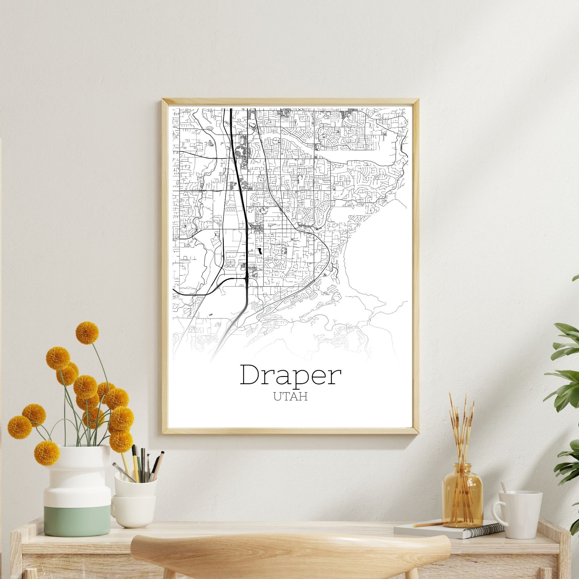 Draper Utah City Map Poster - GroovyGrove