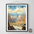 Zion National Park Vintage Poster - GroovyGrove