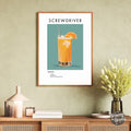 Screwdriver Retro Cocktail Poster - GroovyGrove