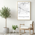 Beavercreek Ohio City Map Poster - GroovyGrove