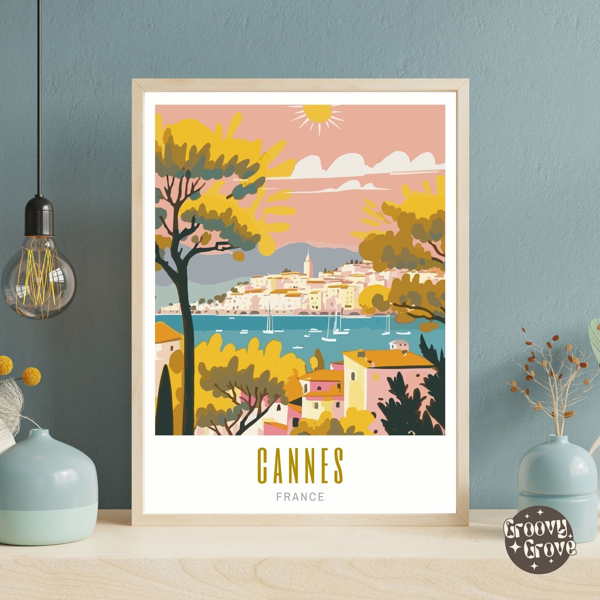 Cannes France Poster - GroovyGrove