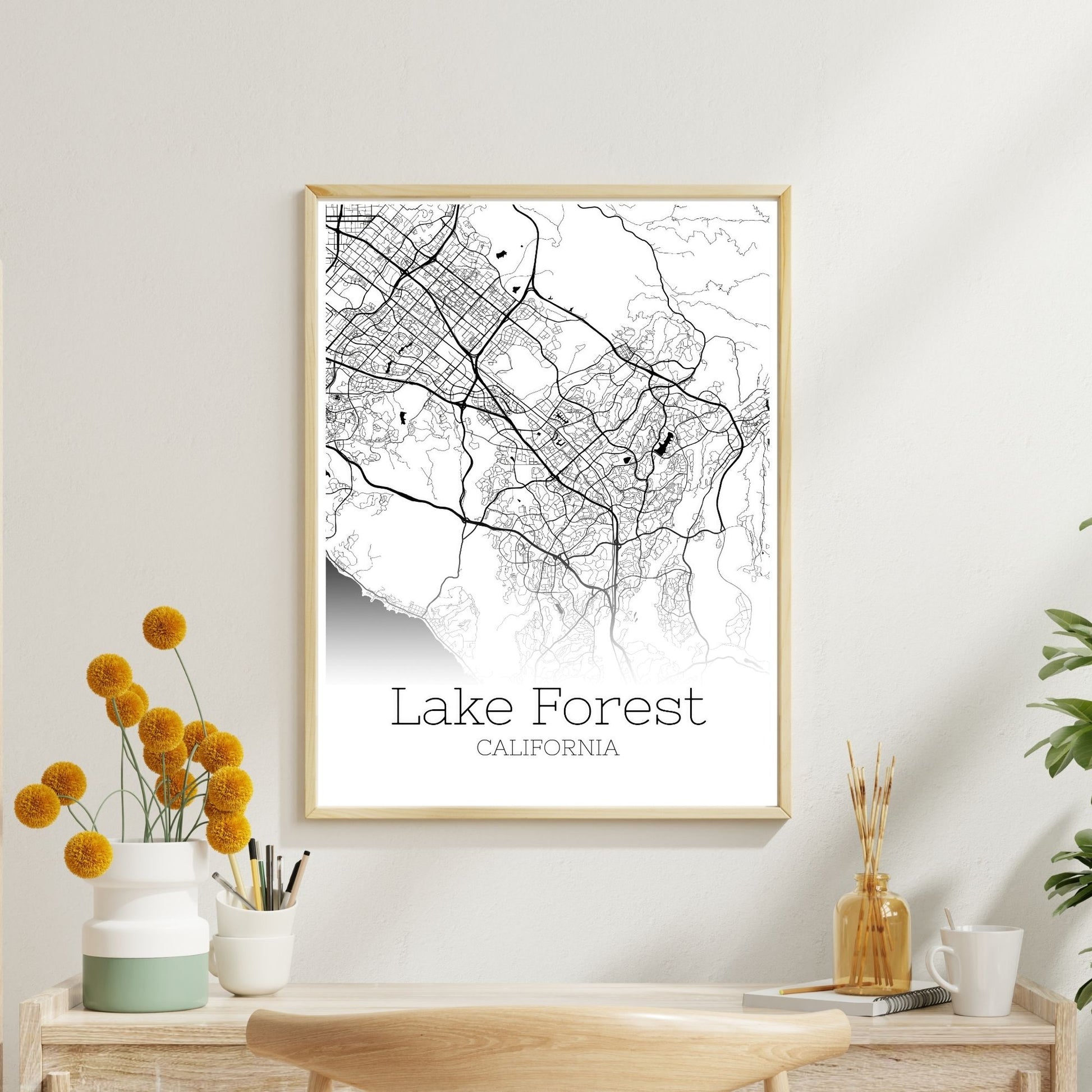 Lake Forest California City Map Poster - GroovyGrove