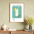 Tom Collins Retro Cocktail Poster - GroovyGrove