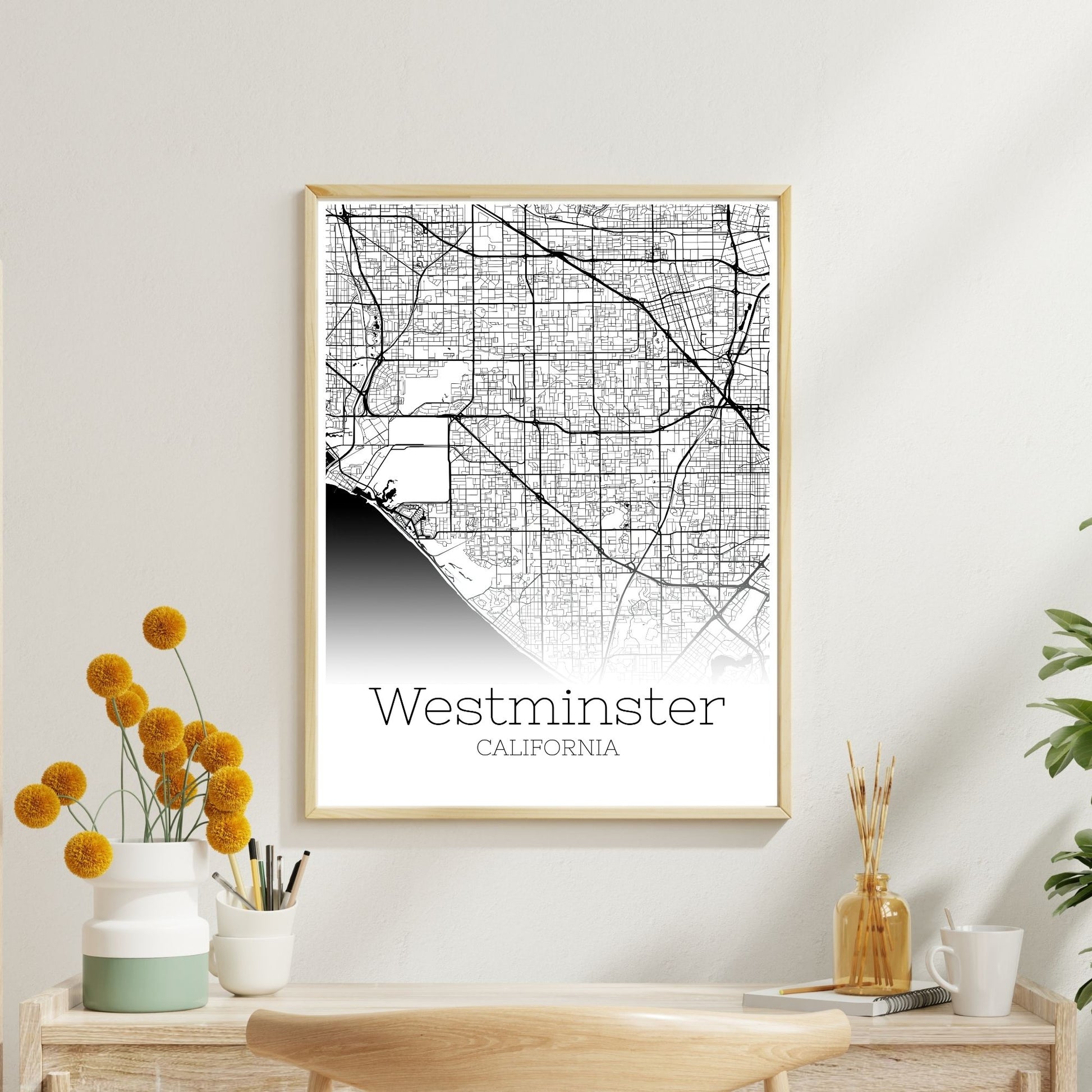 Westminster California City Map Poster - GroovyGrove