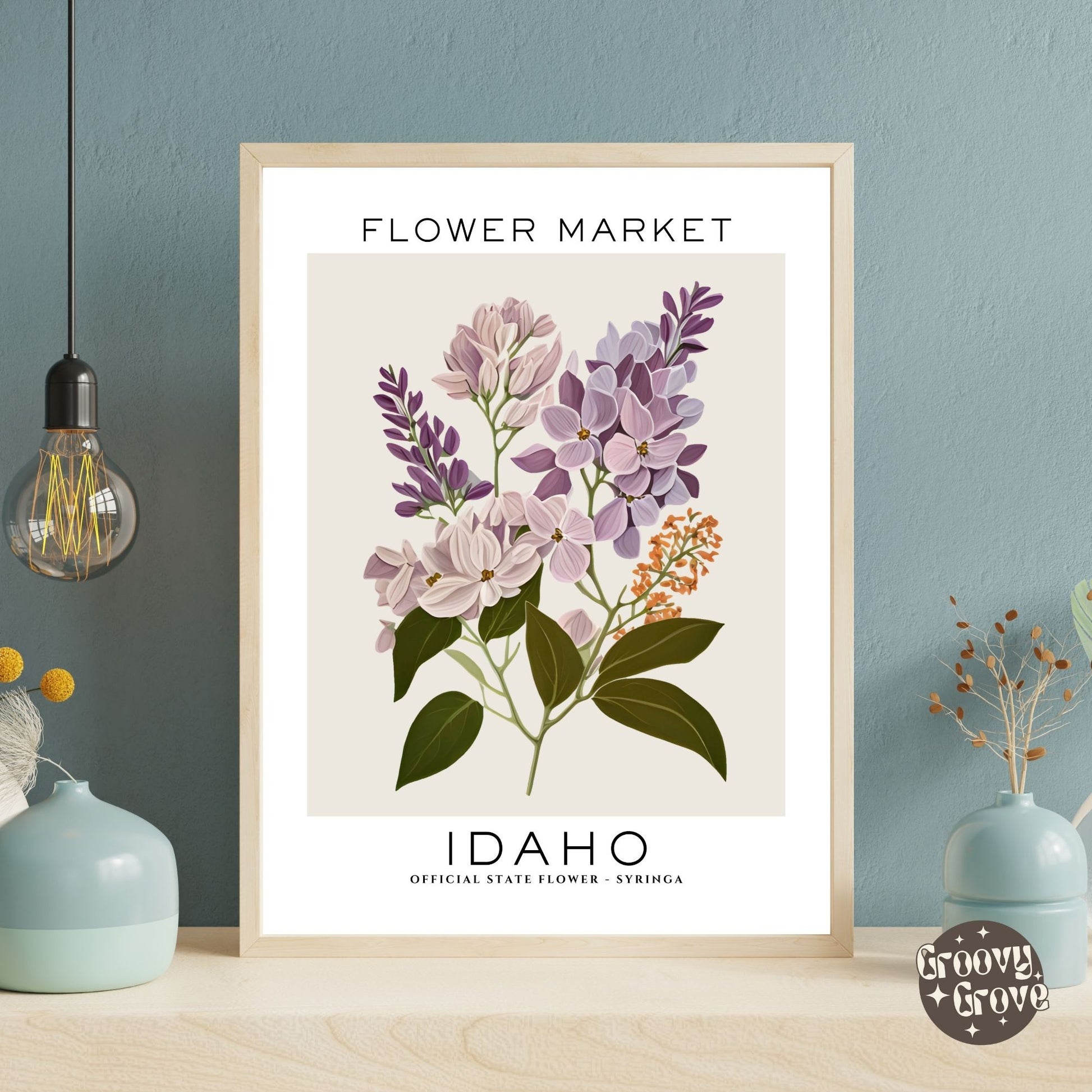 Idaho Flower Market Poster - GroovyGrove