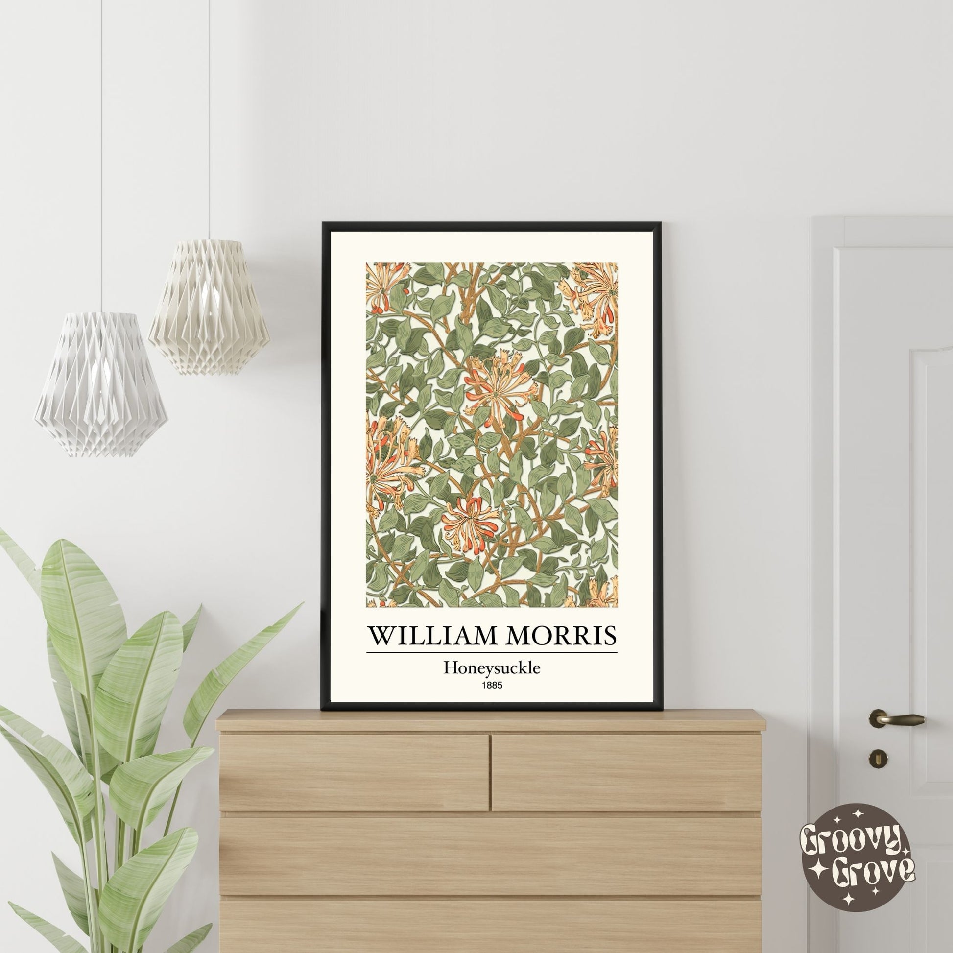 Honeysuckle 1885 William Morris Poster - GroovyGrove