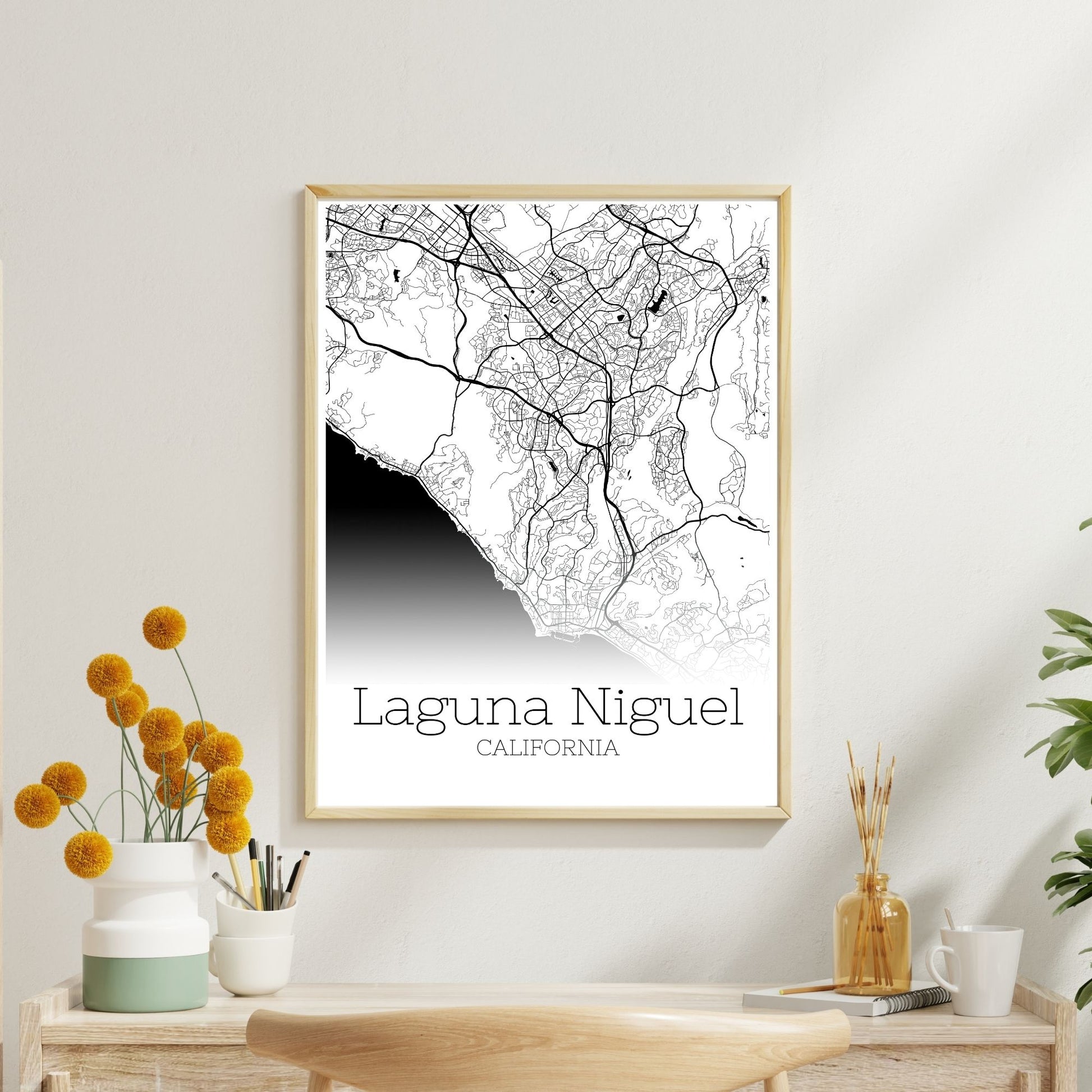 Laguna Niguel California City Map Poster - GroovyGrove